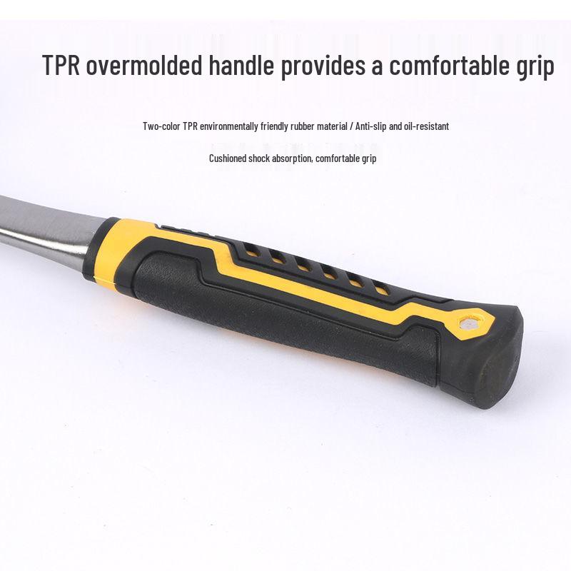 Shockproof Small Western Masonry Pickaxe - Pure Steel Integrated Flat Head, Pointed Ice Axe & Diamond Hammer for Exploration