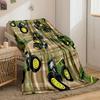 Green Tractor Plaid Blanket bedroom Blanket for Livingroom Couch lunch break Soft throw for Friend's festival Gift