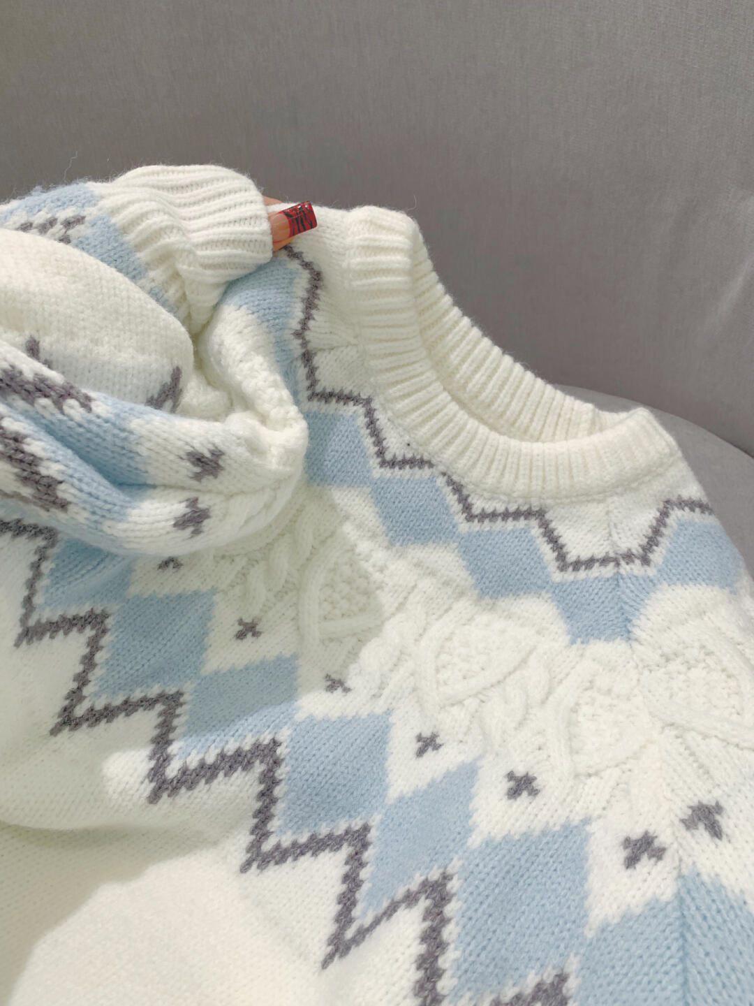 

Най Хуфу Мягкий свитер в стиле фэр-айл ретро для зимы: Уютный пуловер крупной вязки для женщин 2XL (Recommended 130-150 lbs)