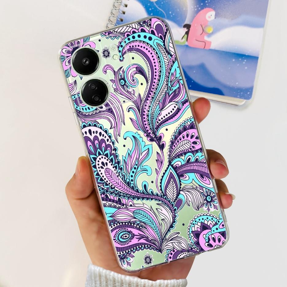 For Xiaomi Poco C65 Case Cute Cat Butterfly Cover Soft TPU Phone Case For Xiaomi Redmi 13C Redmi13C PocoC65 Fundas 6.74'' Bumper