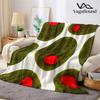 Olive Dot Flannel Blanket Warm Soft Halloween Christmas Couch Warm Cozy Decorative Decor Gift for All Season