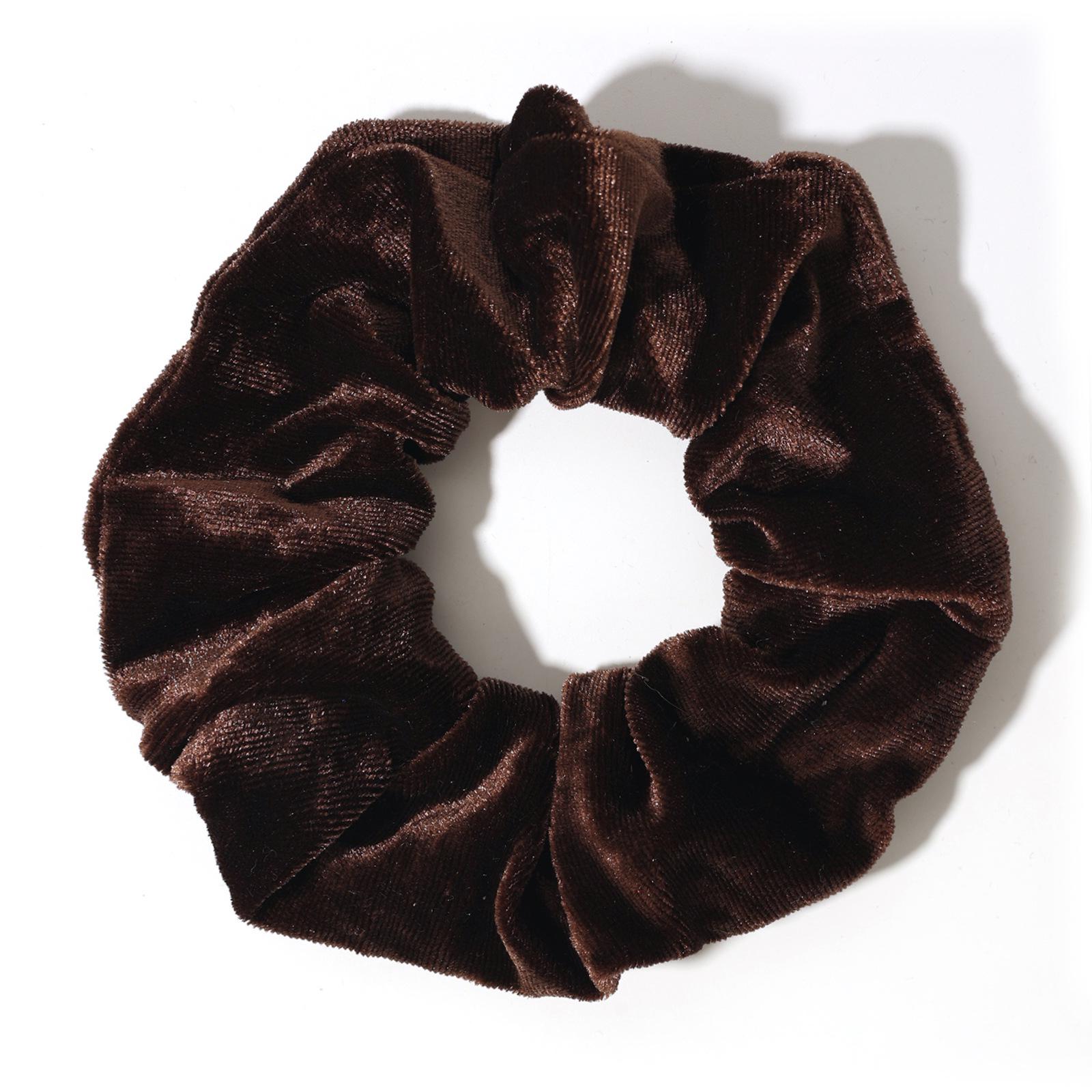 

Средняя бархатная резинка для волос - Корейская тканевая заколка для волос кофейный