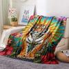 1PC Quilting Print FlAannel Blanket, High Quality Comfortable for All Seasons, Home Decor, Warmth and Comfort