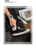 Korean Style Men's Canvas Skate Shoes, Breathable, Trendy, Versatile, Casual, Height-Increasing Soles.