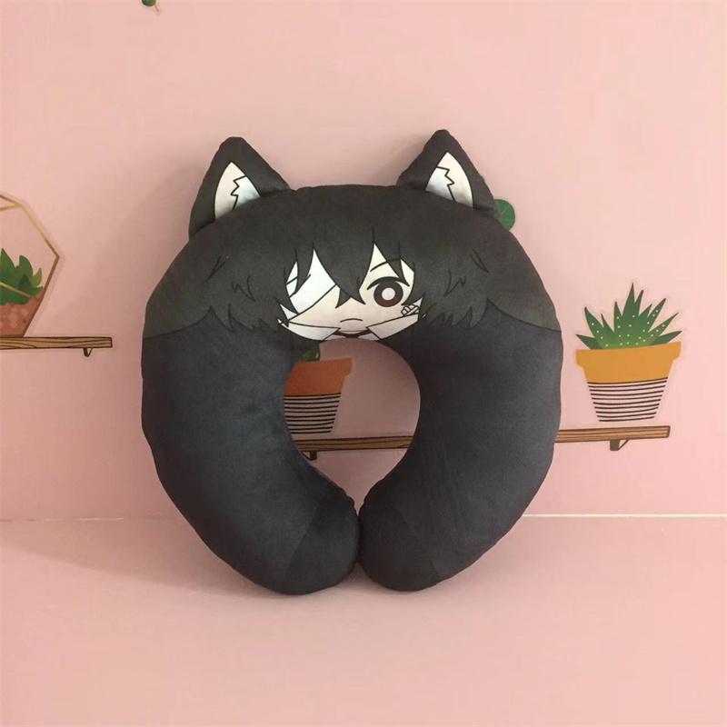 Bungou Stray Dogs Edogawa Rampo Cosplay Seyahat Boyun Yastığı Fyodor Dostoyevsky U Şekilli Peluş Yastık Oyuncak