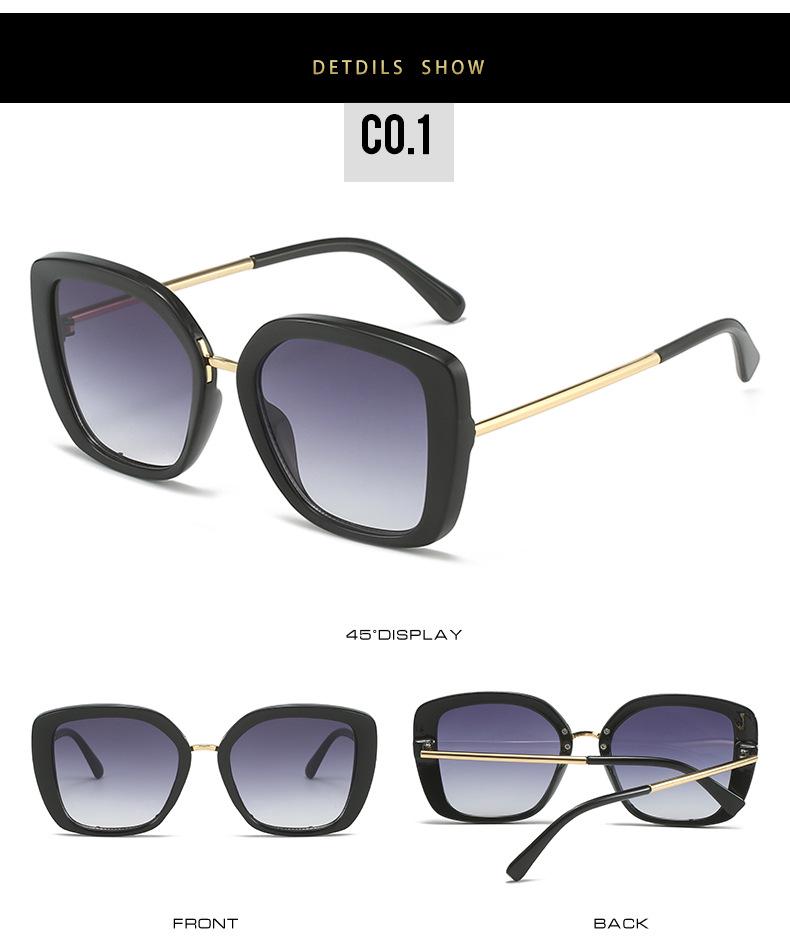 2022 Winter Square Frame Sunglasses: Trendy European & American Street Style Glasses for Women