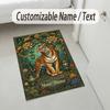 Tigers Majesty Theme Soft Crystal Velvet Rug Custom Name & Text Print Non Slip Floor Rug for Bedroom Living Room