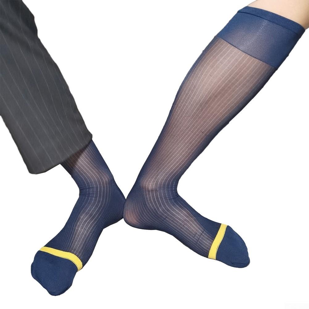 

Прозрачные носки шелковистые, бесследные, широкие, тонкие, в полоску