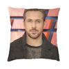 Kanadský herec Ryan Gosling Povlak na polštář 45x45cm Domácí dekorace 3D potisk Dekorační polštář pro auto Oboustranný