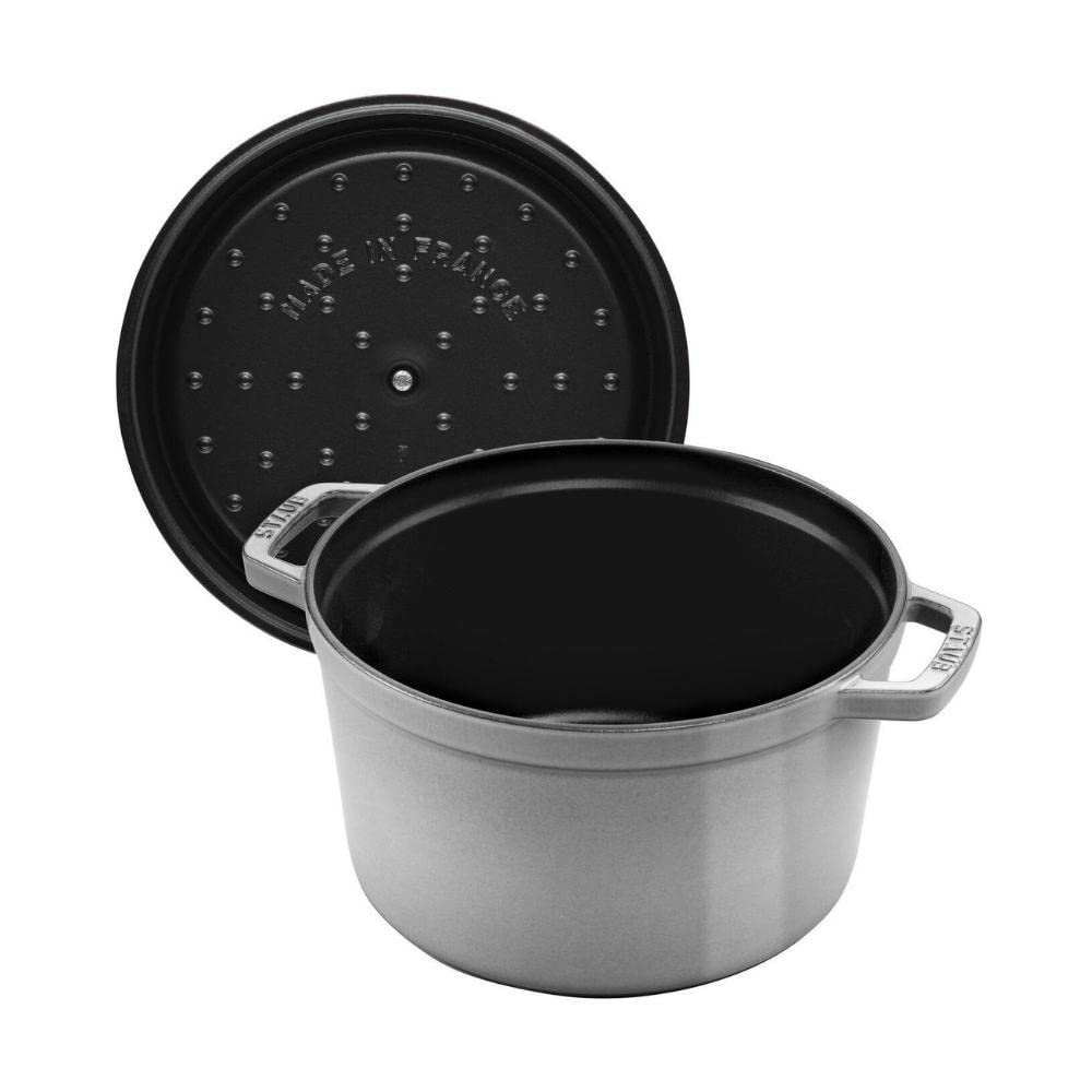 Staub Cocotte Šedý smaltovaný litinový hrnec kompatibilní s IH "Grand 24? 4.65L"