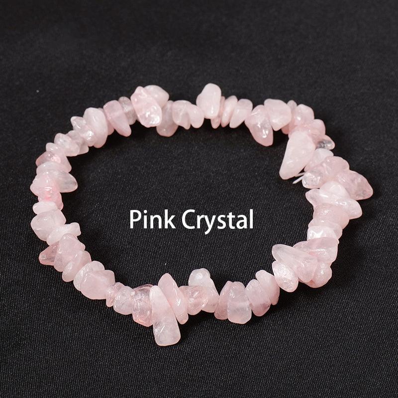 

Браслет из бисера из натурального камня, нерегулярный гравий, аметист, кристалл обсидиана, чакра, эластичные браслеты с веревочными звеньями для женщин, ювелирные изделия, подарок