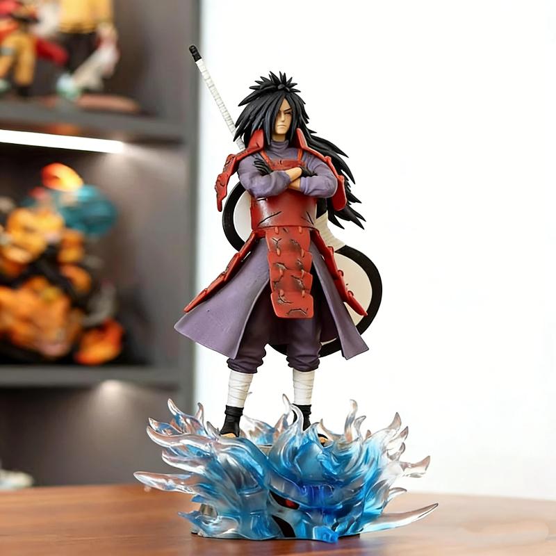 25cm/42cm Anime Naruto GK Uchiha Madara CW Torwächter Version Leuchtende Figur PVC Statue Sammlermodell Spielzeug Schreibtischornament Junge Geschenk