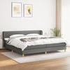3126910 vidaXL Divan Bed with Mattress Dark Grey 200x200cm Fabric
