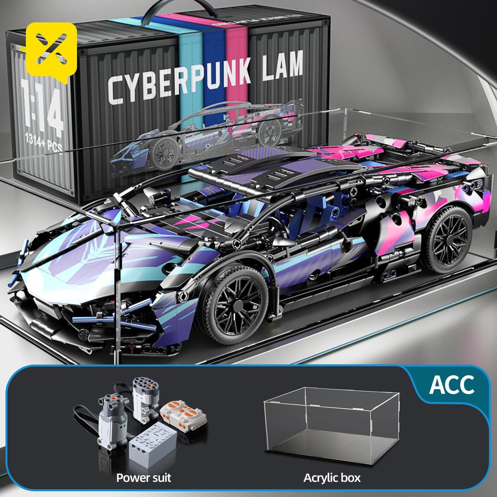 ToylinX 1314PCS Speed Car Building Block Technology Building Model Setting Supercar Brick Puzzle Toy Car For Children And Adults