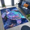 Underwater World Sea Dolphin Turtle Coral Rug for Bedroom Living Room Sofa Home Doormat Decor,Kids Non-slip Floor Mat