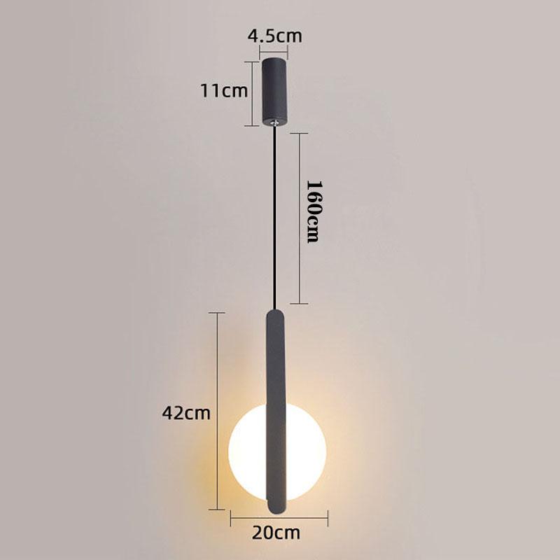 Modern Moon Eclipse Acrylic LED Pendant Light Restaurant Cafe Bar Long Pendant Lamp Sofa TV Background Wall Hanging Lamps