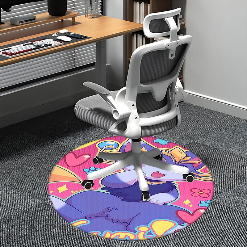 

Cat,Anime Chair mat Round Rug Office carpet, Non slip, Suitable for Living Rooms, Bedrooms Decor.1205344a 80cm by 80cm