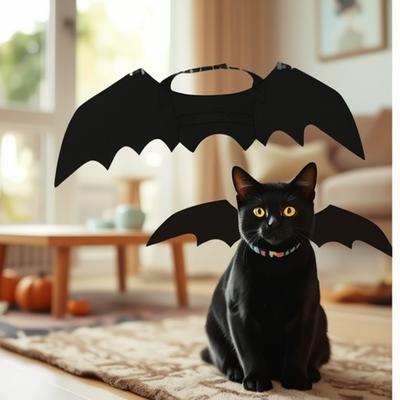 Creative Cute Pet Clothes Black Bat Wings Carrier Costume Cosplay Cat and Dog Party Pet Supplies Cosplay