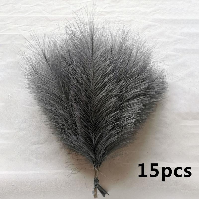 15pcs Artificial Pampas Grass Flower Bouquet For Home Wedding Decoration DIY Party Bedroom Fake Plant Flowers Vase Decor Reed