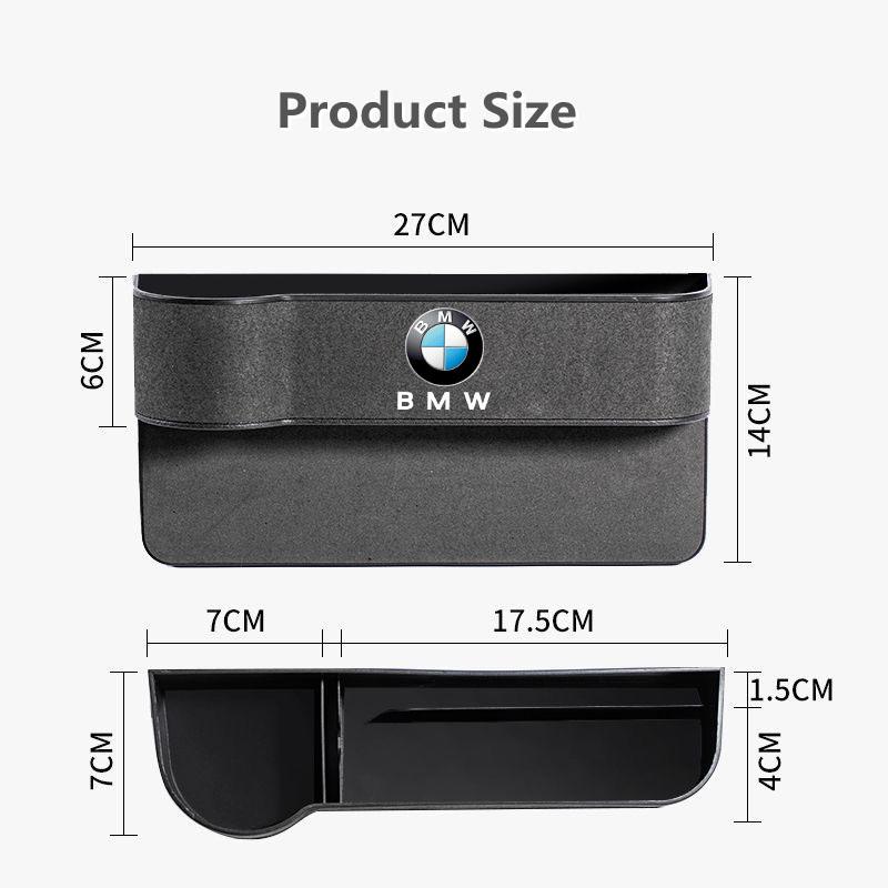 Suede Seat Side Storage Pocket for Car Seat Gap Filler Box For Bmw M E46 E90 E60 F10 F30 E39 E36 F20 E87 G30 E92 E91 X5 E70 F11