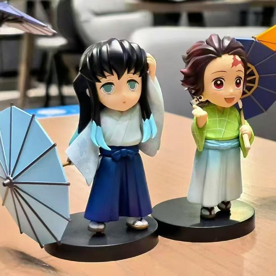 New Demon Slayer Plum Rain A B Series With Box Handmade Model Kamado Nezuko Action Figure Ornament Brithday Gift