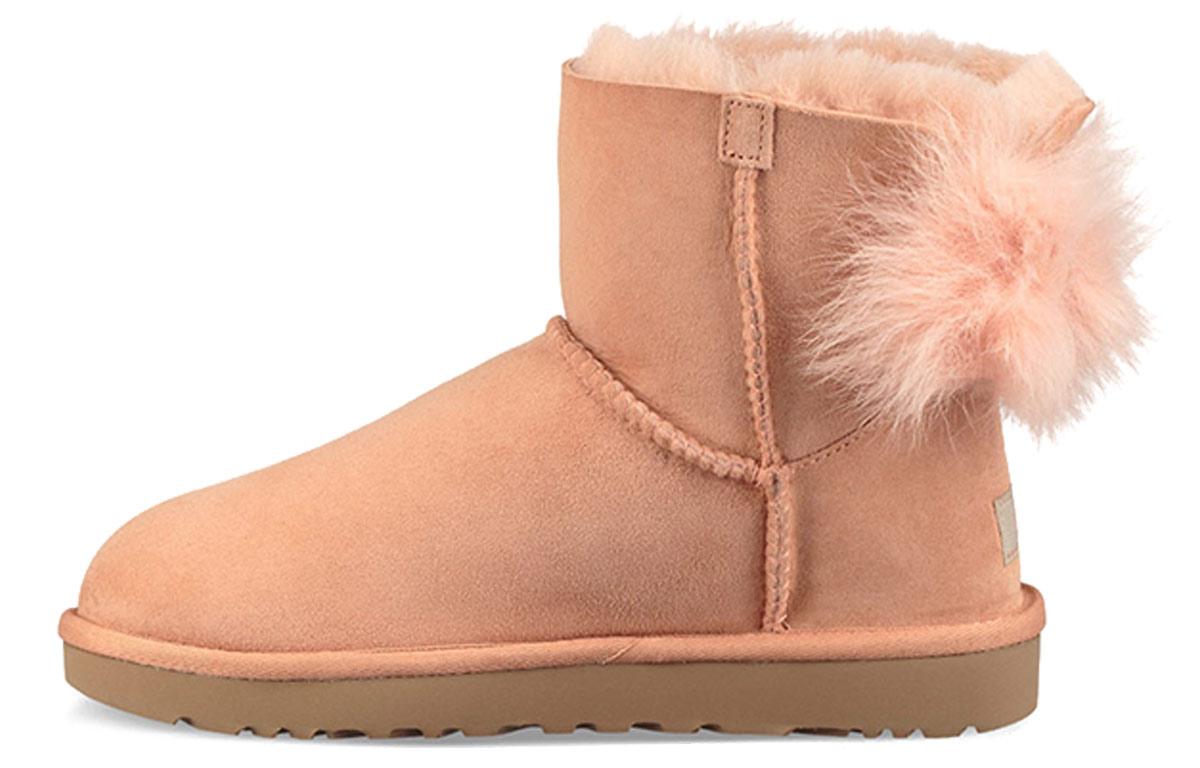 UGG Fluff Bow Mini Fleece Lined Pink Red Women s 1094967-SNTN 40
