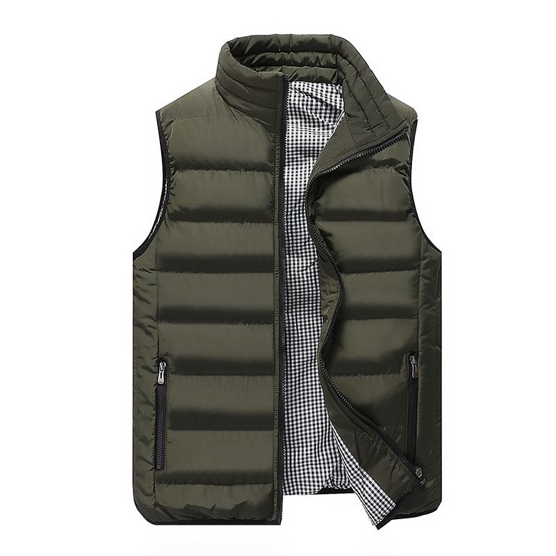 Men's Vest Autumn and Winter Thickened Warm Down Cotton Clothes Vest