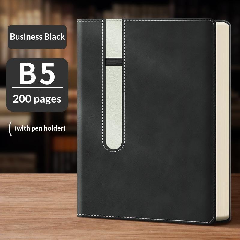 A5 B5 Notebook Pu Leather Notebook With Pen Holder Loop Thickened Suitable Journal For Work, Diary And Business