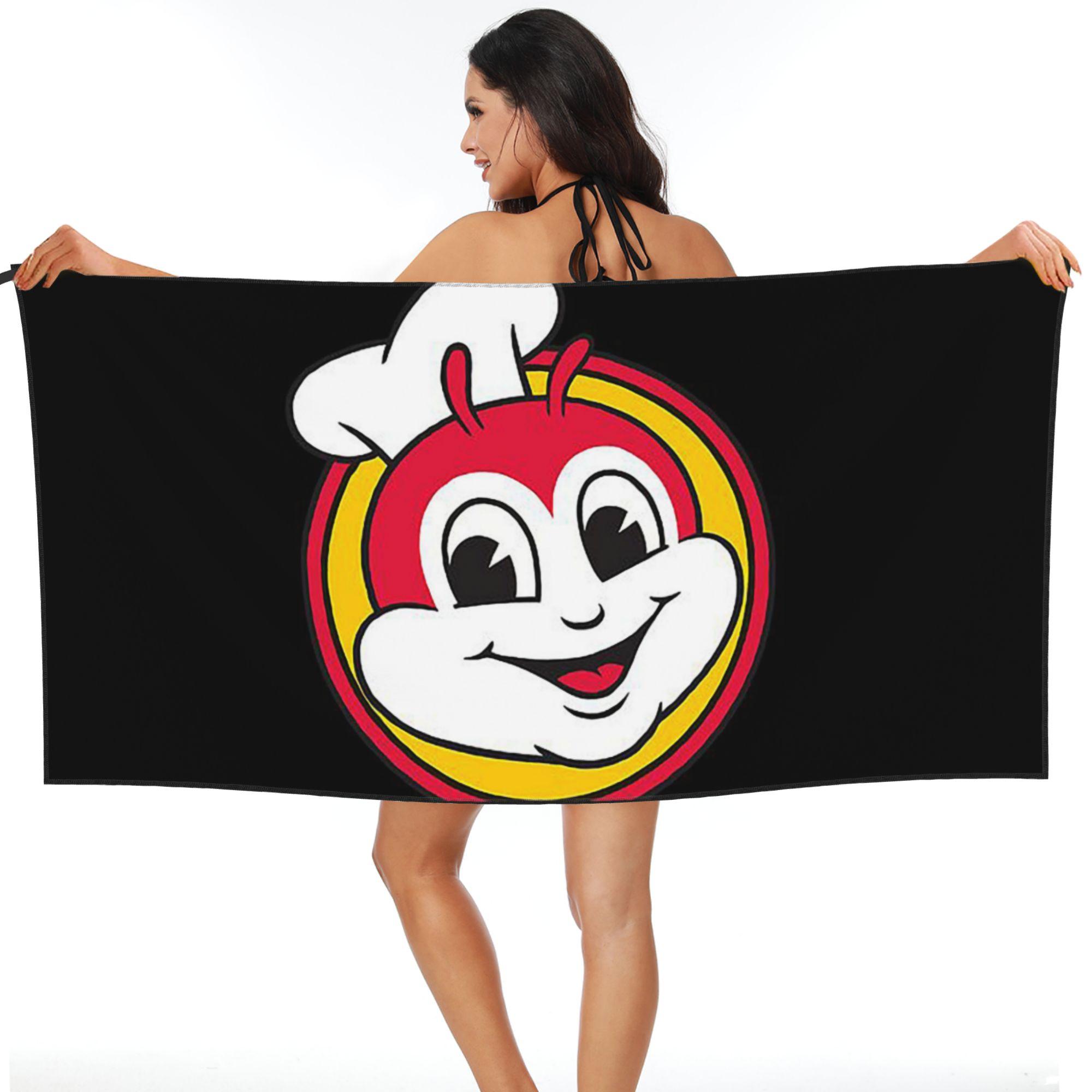 Lang Pattong White Jollibee Beach Towel Soft Microfiber Quick Dry Absorbent Quick Towels For Bath