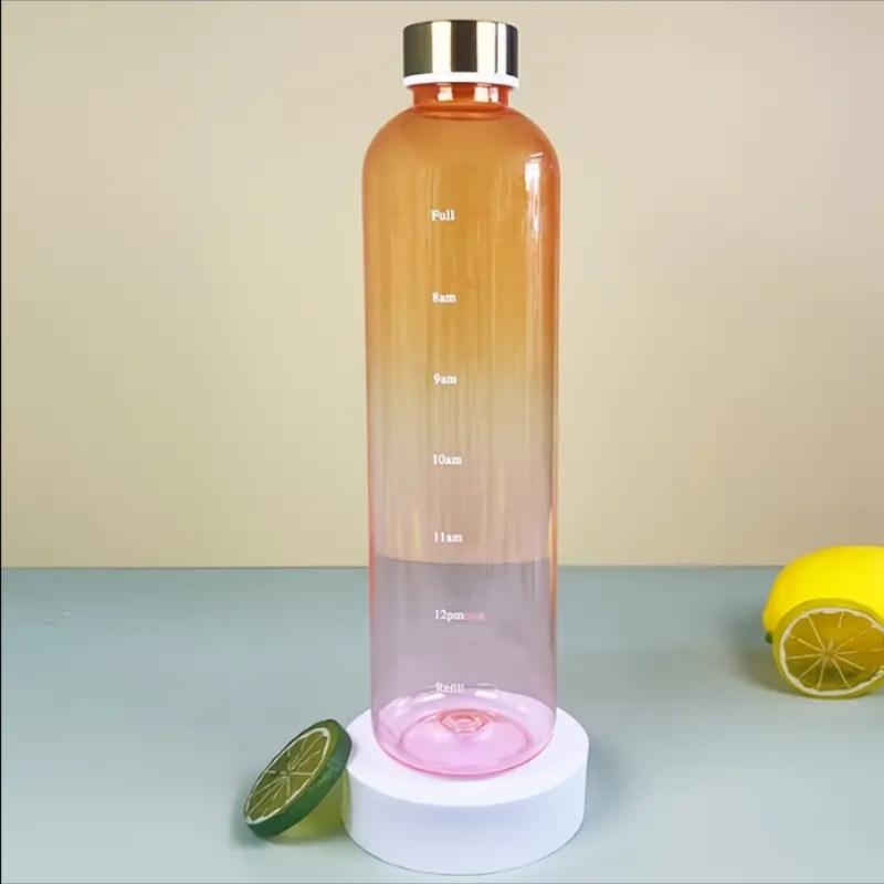 1000 мл Портативная градиентная бутылка для воды без Бисфенола А - 1 шт. Материал ПК, Герметичная, Высокоэстетичная спортивная фляга для активного отдыха 1000ml