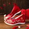 Vyšívané boty Nové boty Hanfu s třásněmi Starověký čínský styl 6 cm vnitřní látkové boty zvyšující výšku