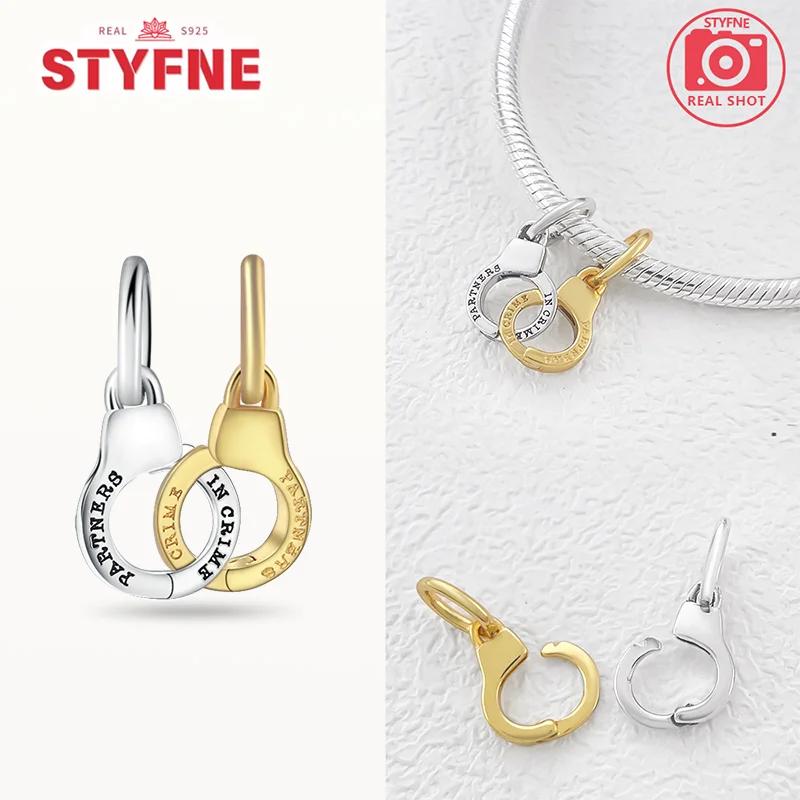 Silver S925 Heart Series Charm Gold Love Star Beads Double Dangle Charm Be Love Heart Charm for Women Diy Jewelry Gifts