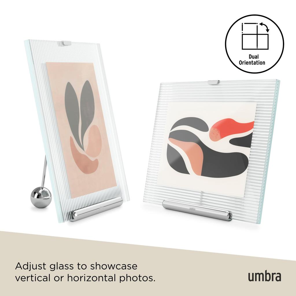 Official Umbra Flute Photo 2L Size Frame, Silver, 13x18cm,