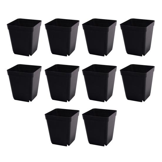 Puntos 10Pcs Bonsai Planter Nursery Flower Pot Garden Square Home Plastic Decor Supply