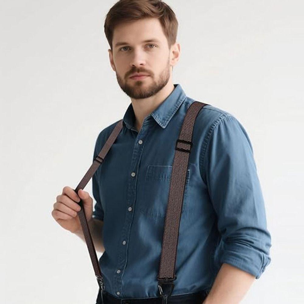 Heavy Duty Elastic Pants Braces Y-Type X-Type Anti-slip Suspenders Work Suspenders Work Use