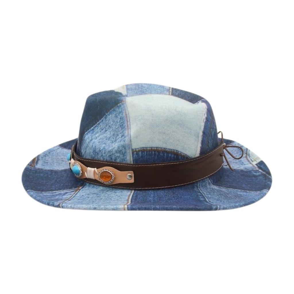 Los Angeles Western Cowboy Top Hat Fashion Color Matching Jazz Hat Peach Heart Retro Stage Catwalk Performance Stage Hat
