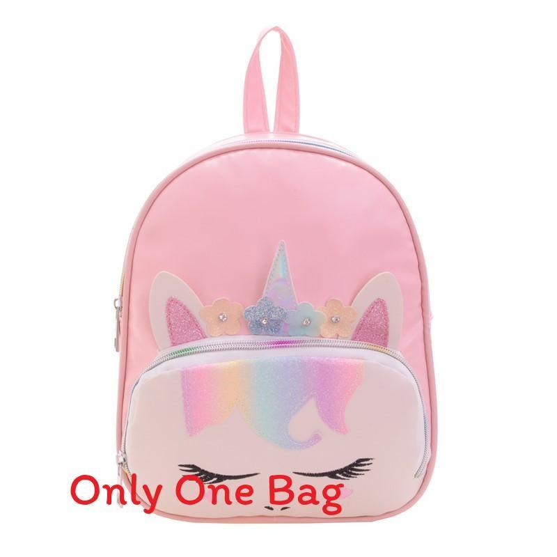 Unicorn Print Fashion Sequins Cartoon Kids School Backpack With Curved Straps