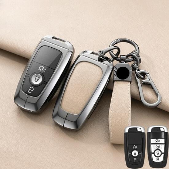 Zinc Alloy TPU Leather Car Key Case Cover For Lincoln Corsair Nautilus Aviator