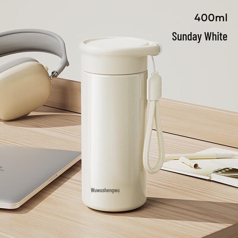 RELEA 316L Stainless Steel Portable Insulated Flask with Strap, 400ml