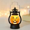 Halloween Pumpkin Lantern with LED Light, Portable Retro Horse Lantern with Funny Pumpkin Faces, Safe Flame-Free Halloween Decoration for Indoor