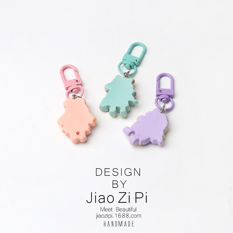 Creative Colorful Dopamine Keychain - Cute Cartoon Pendant for Girls