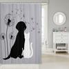 GAECat&Dog Bathtub Bath Curtain Dandelion Cute Pet Animal Bathroom Set Accessories for Kids, Teens&Adults,Waterproof Shower Cu