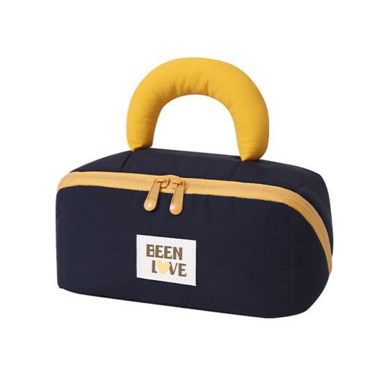 

Открывающаяся плоская косметичка Дорожная косметичка с мягкой ручкой Большая вместимость Сумка для туалетных принадлежностей с отделением для кистей для деловой поездки Отпуска A чёрный