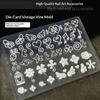 1Pcs Manicure Multi Shapes Vine Small Model 3D Four Leaf Clover Flower Note Wings Nail Art Silicone Mold Diy Nail Art Supplies