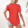 Fashionable Women Sexy New Ladies Tops V Neck Solid Color T-Shirts