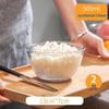Bol para fideos de vidrio de borosilicato alto con tapa