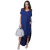 Sexy Women Dress Plus Size 5XL Summer 2022 Solid Casual Short Sleeve Maxi Dress For Women Long Dress Female Dresses