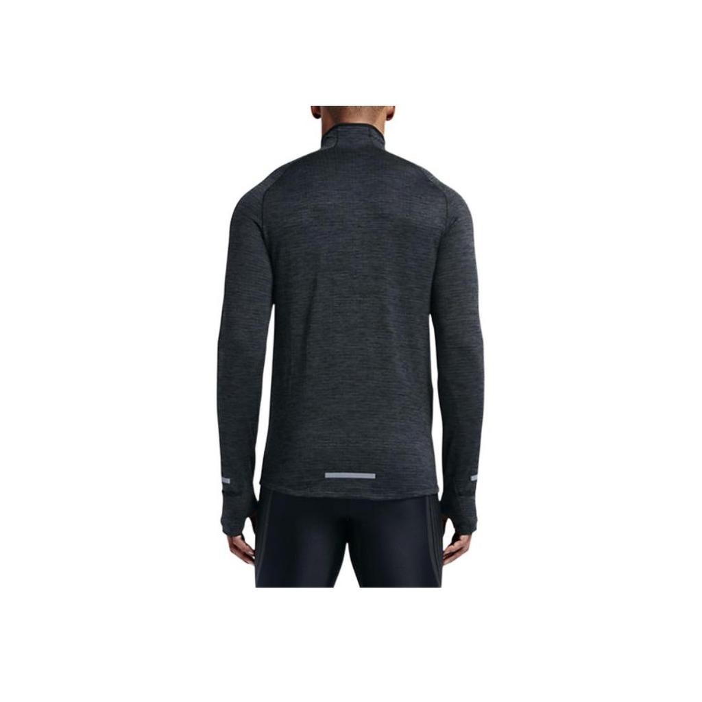 Nike Casual Sports Stand Collar Long Sleeve T-Shirt Men Tops Black Gray 683907-011