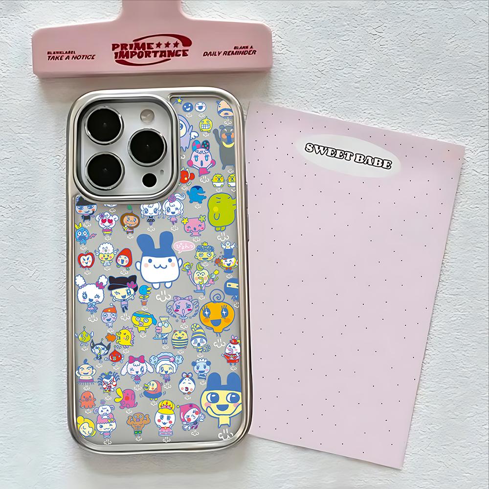 Cartoon Role Tamagotchi Dog Phone Case for iPhone 16e 16 15 14 13 12 11 Pro Max X XR XSMAX 8 7 Plus Luxury Clear Soft Back Cover