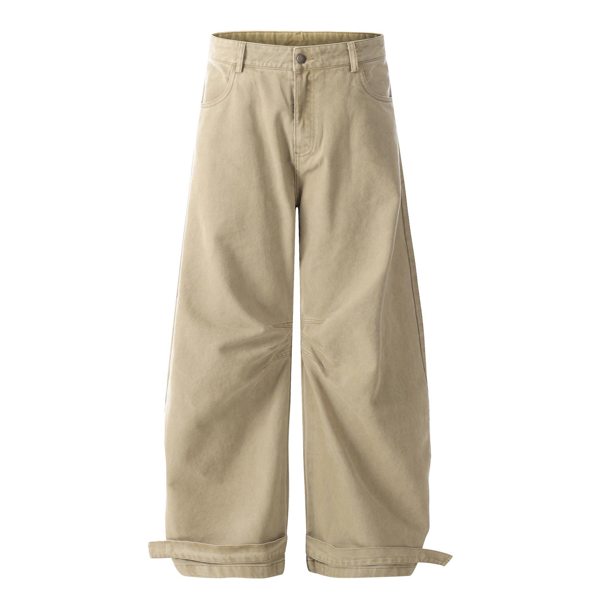 

OREETA Унисекс Ретро Джинсы Свободного Кроя в Силуэте Скимитара XL хаки